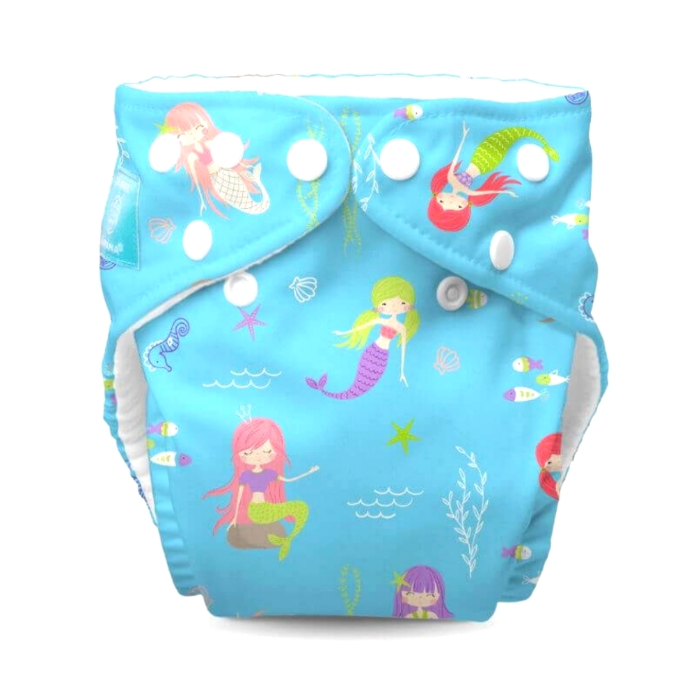CHARLIE BANANA MERMAID SWIM DIAPER ,, 1 diaper 2 inserts